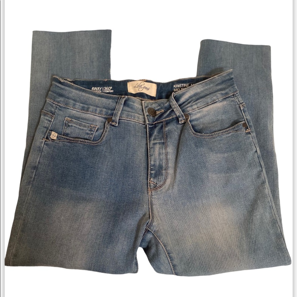 LOLA JEANS Kristine MLB Women’s Mid Rise Straight Leg Blue Jeans Size 31 NEW